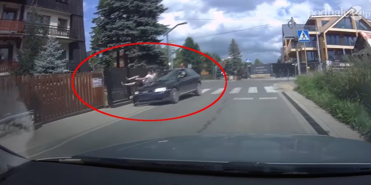 Wjechał w grupę ludzi! Wstrząsające nagranie z Zakopanego [WIDEO]