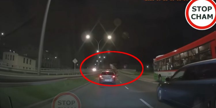 Jeleń wskoczył na samochód w środku miasta. Pokazali nagranie [WIDEO]