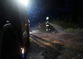 Straż Pożarna gasiła pożar. W tym czasie… obrzucano ich kamieniami