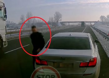 spowodował kolizję na a2