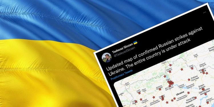 Mapa rosyjskiego ataku na Ukrainę. Cały kraj w ogniu!