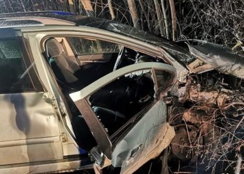 Miał 3 promile i wiózł partnerkę w ciąży. Uderzył w drzewo