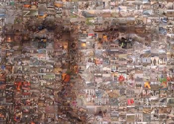 Obraz Putina ze zdjęć zniszczeń w Ukrainie. „Horror, ból, śmierć” [FOTO]