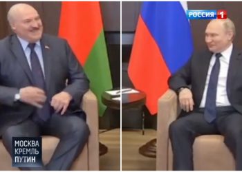 Tak Putin i Łukaszenka drwią z sankcji? Pojawiło się nagranie [WIDEO]