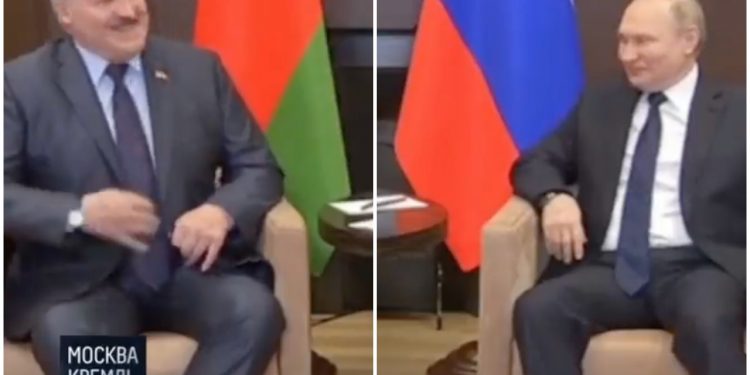 Tak Putin i Łukaszenka drwią z sankcji? Pojawiło się nagranie [WIDEO]