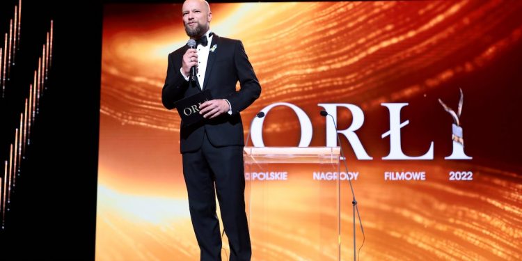 Maciej Stuhr podczas gali Orły 2022