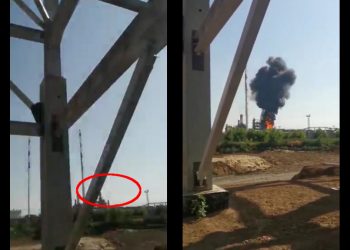 Dron samobójca uderzył w rafinerię w Rosji! Jest nagranie [WIDEO]