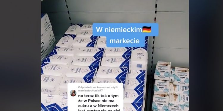 Ceny cukru w niemieckim markecie