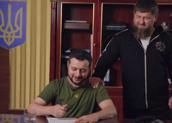 Kadyrow opublikował nagranie z… sobowtórem Zełenskiego [WIDEO]