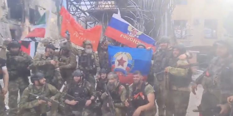 Kadyrowcy w Lisiczańsku