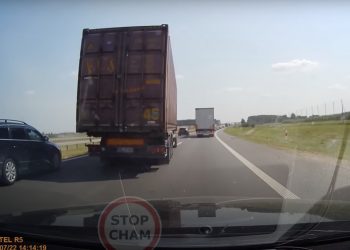 „Szeryf” w ciężarówce wzburzył internautów. Nagranie obiegło sieć [WIDEO]