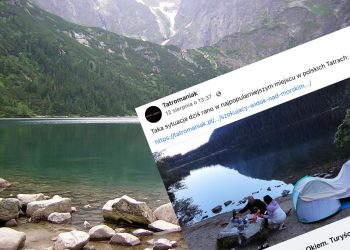 Turyści rozbili obóz nad Morskim Okiem