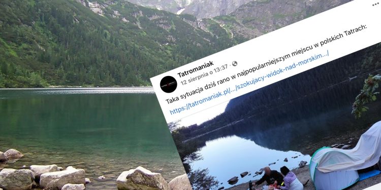 Turyści rozbili obóz nad Morskim Okiem