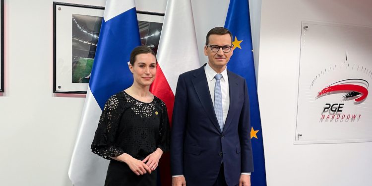 Sanna Marin i Mateusz Morawiecki