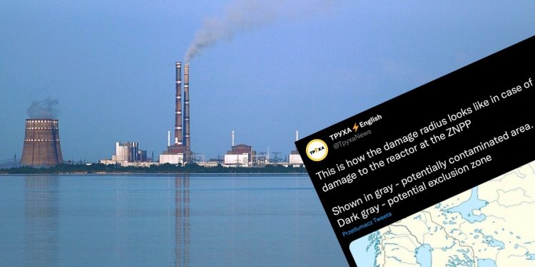 Tak daleko sięgnęłoby skażenie po wybuchu w Zaporoskiej Elektrowni Atomowej. Obejmuje fragment Polski!
