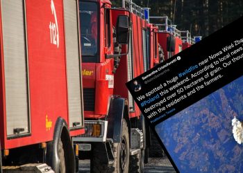 Ogromny pożar w Polsce był widoczny z kosmosu! Astronautka pokazała zdjęcie