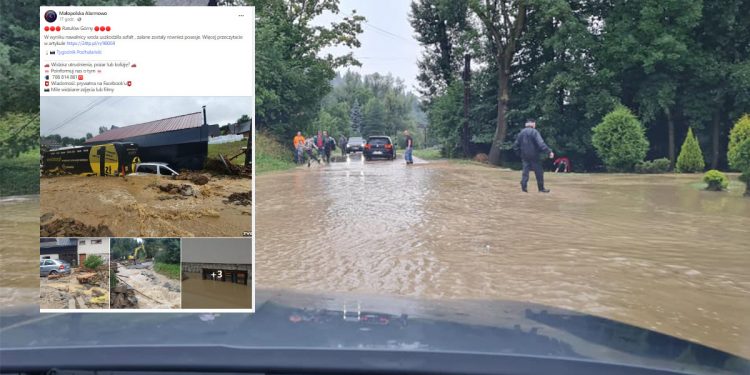Lawina błotna na Podhalu! Błoto zalewało ulice i samochody [WIDEO]