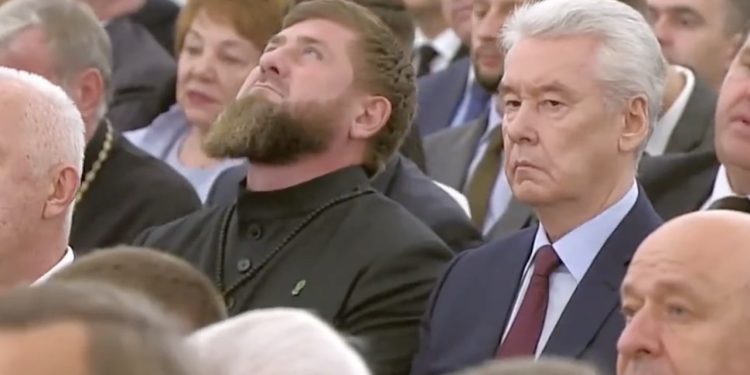 Tak Kadyrow zareagował na przemówienie Putina. Wszystko nagrały kamery [WIDEO]