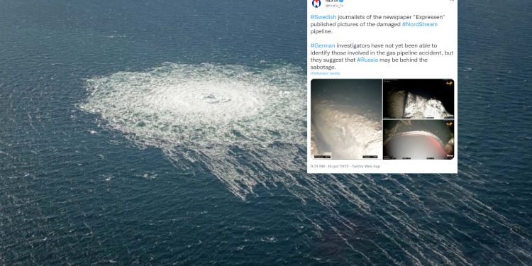 Są pierwsze zdjęcia uszkodzeń w Nord Stream. Wyrwa ma ponad 50 metrów! [WIDEO]