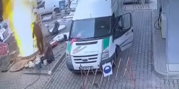 Jest nagranie wybuchu na stacji w Zgorzelcu. Skończyło się tragedią [WIDEO]