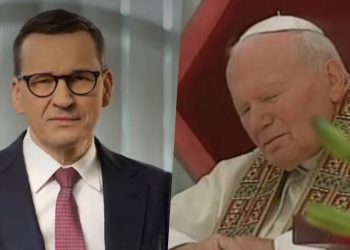 morawiecki w obronie papieża