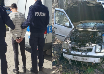 Pijany Ukrainiec rozbił samochód i zostawił w nim… małe dziecko