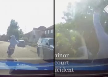 69-latek celowo potracił motocyklistę. Nagrał szaleńczy pościg [WIDEO]