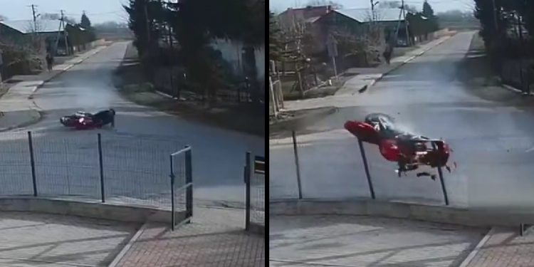 Chciał popisać się na motocyklu. Skończyło się katastrofą [WIDEO]