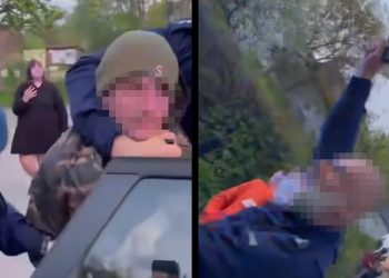 Policjant wyciągnął broń. Tłum próbował odbić zatrzymanego! [WIDEO]