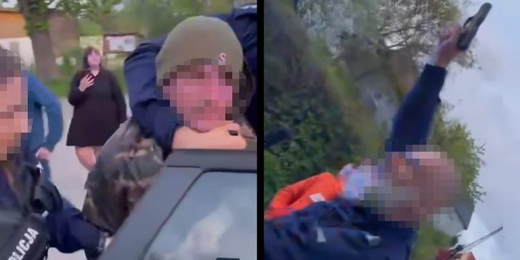 Policjant wyciągnął broń. Tłum próbował odbić zatrzymanego! [WIDEO]