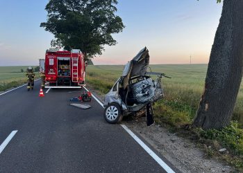 Samochód rozerwany na pół. Młody kierowca nie miał szans