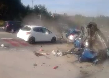 Pojawiło się nagranie wypadku w Brzezinach. Koszmar [WIDEO]