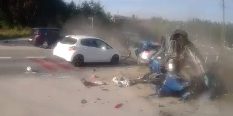 Pojawiło się nagranie wypadku w Brzezinach. Koszmar [WIDEO]