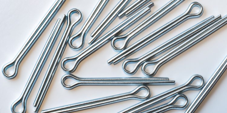 Cotter,Pins,On,A,White,Background