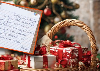 list do mikołaja oraz prezenty pod choinką