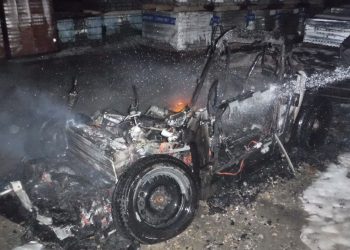 Samochód elektryczny spłonął doszczętnie. Szybka akcja nie pomogła [FOTO]