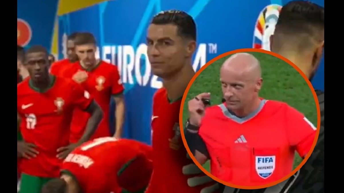 Cristiano Ronaldo a vu l’arbitre polonais.  Tout a été enregistré !