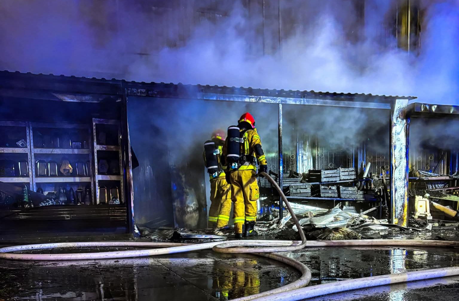 Pożar targowiska w Warszawie. Zatrzymano podejrzanego