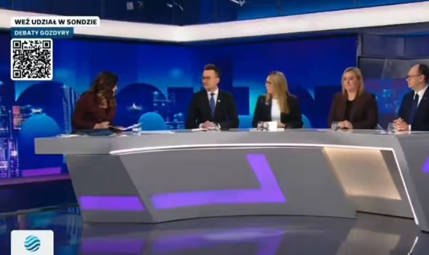 Poseł KO nie wiedział, że jest na wizji. Nagle wypalił do Gozdyry zaskakujące słowa [WIDEO]