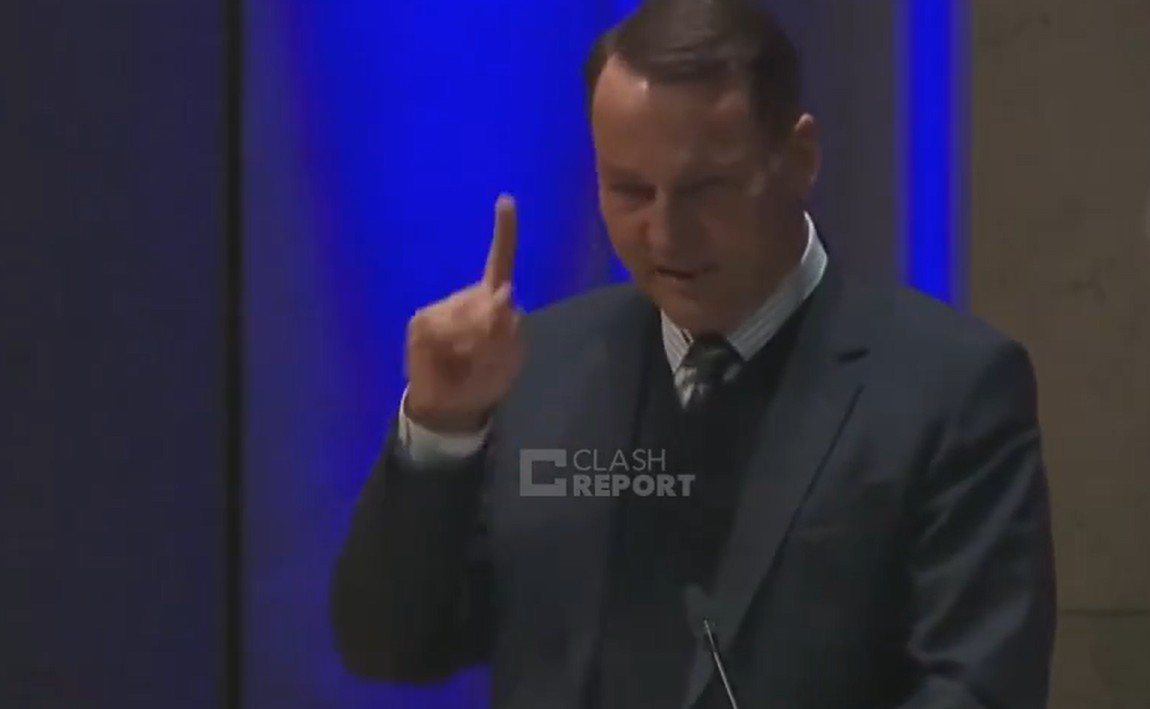 Sikorski publicznie wbił szpilę Trumpowi. Cała sala zaczęła się śmiać [WIDEO]