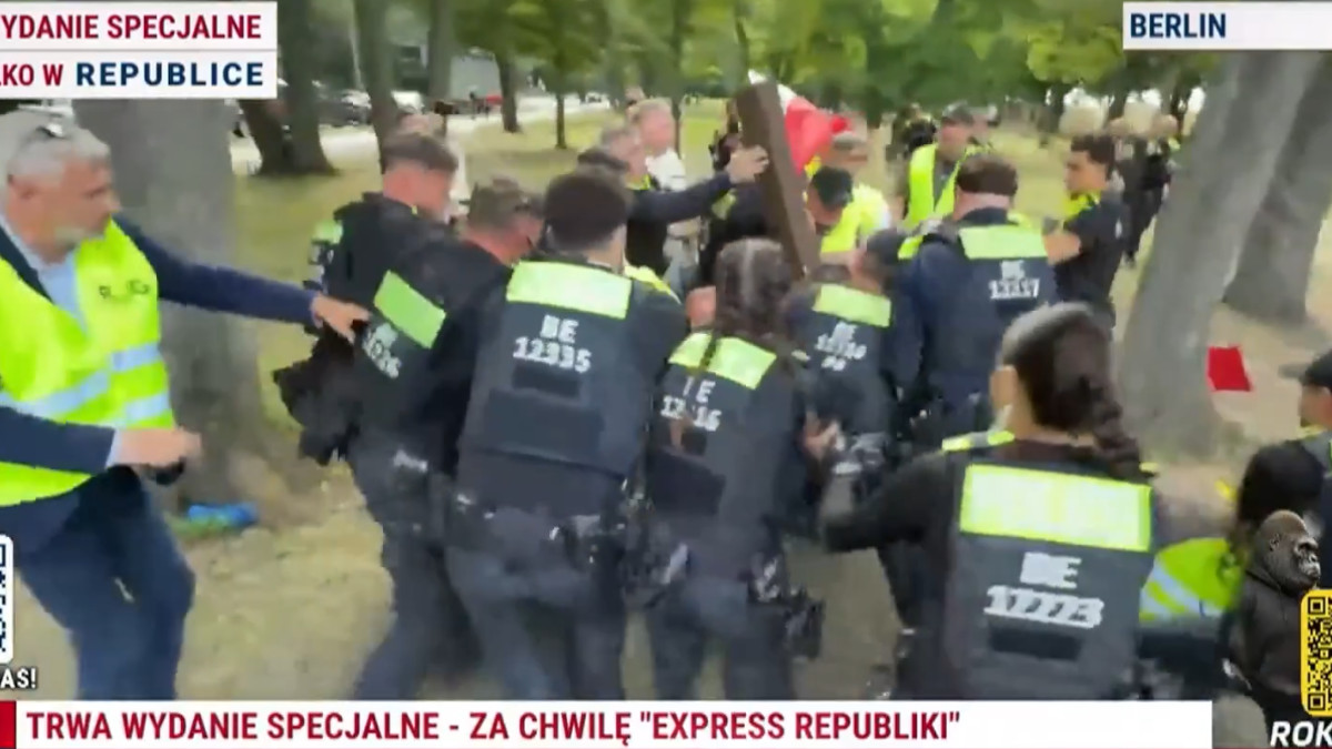 Bąkiewicz i inni Polacy pobici przez niemiecką policję. Brutalny atak [WIDEO]