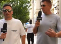 Borek i Peszko nadawali na żywo w Krakowie. Nagle podszedł zamaskowany człowiek [WIDEO]