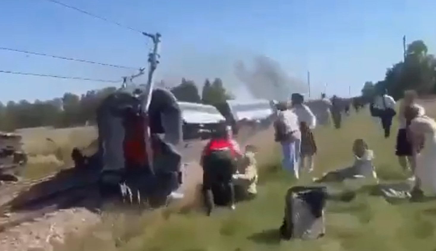 Wykolejenie pociągu na Mazowszu. Są pierwsze nagrania [WIDEO]