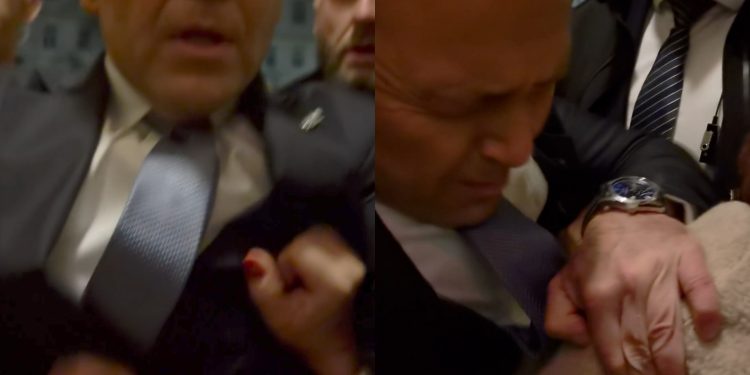 Szokujące sceny pod TK. Szarpali Nawrockiego [WIDEO]